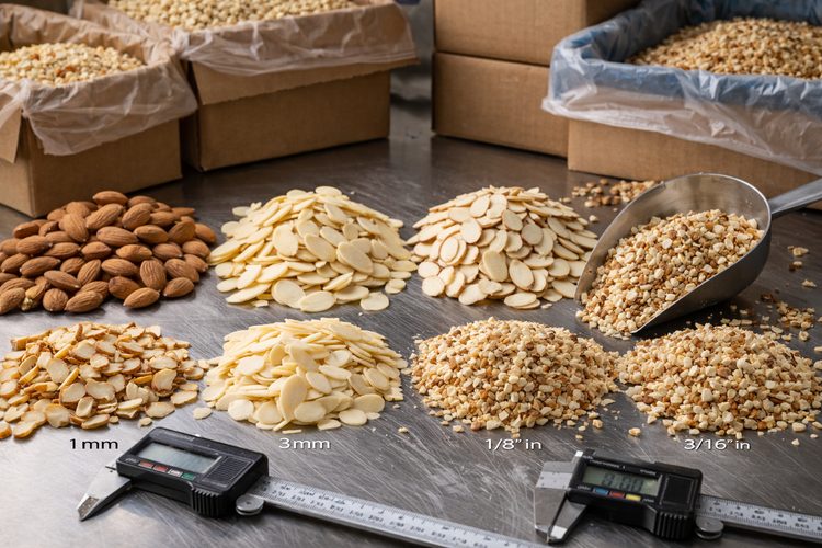 Illustrated placeholder for article titled Specifying Slice Thickness and Diced Cut Range for Almond Projects
