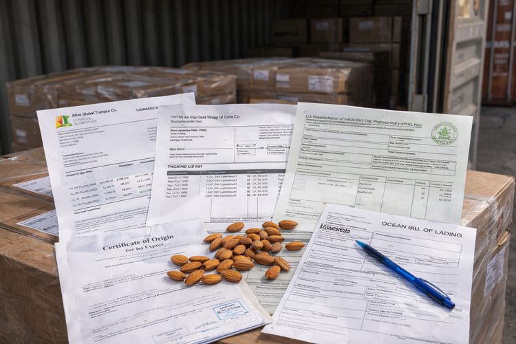 Illustrated placeholder for article titled Export Documentation for Almond Shipments: A Practical Checklist