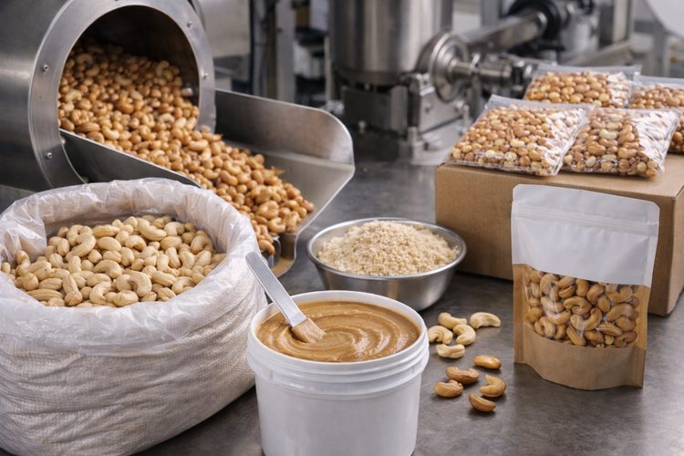 Illustrated placeholder for article titled Toll Roasting, Grinding and Packing for Cashews