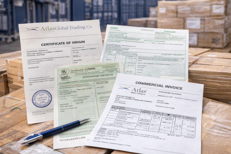 Illustrated placeholder for article titled Export Documents for Macadamia Shipments